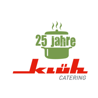 Logo Klüh Catering 25 Jahre und einem Kochtopf Icon